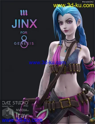 3D打印模型Jinx for Genesis 8 and 8.1 Female的图片