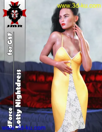 3D打印模型JMR dForce Lotty Nightdress for G8F的图片