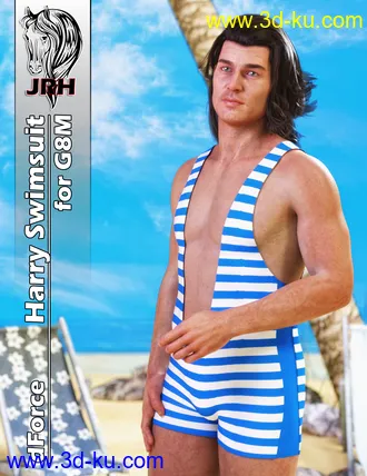 3D打印模型JRH dForce Harry Swimsuit for G8M的图片