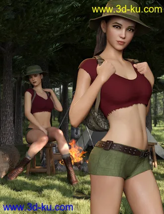 3D打印模型Jungle Girl Outfit Set for Genesis 8 and 8.1 Females的图片