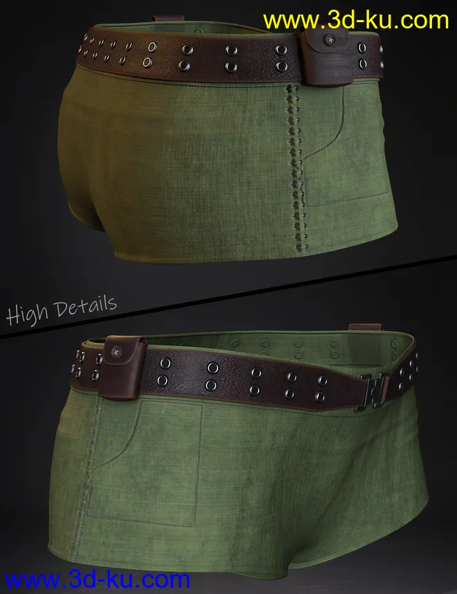 Jungle Girl Outfit Set for Genesis 8 and 8.1 Females模型的图片9