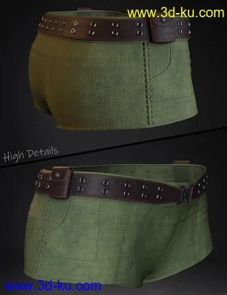 3D打印模型Jungle Girl Outfit Set for Genesis 8 and 8.1 Females的图片