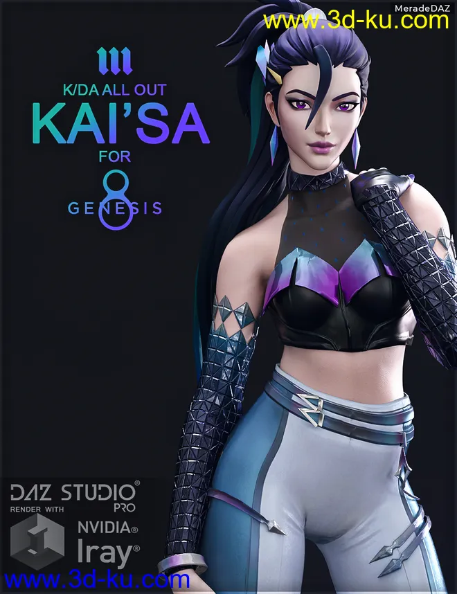 Kai'Sa KDA ALL OUT for Genesis 8 and 8.1 Female模型的图片1