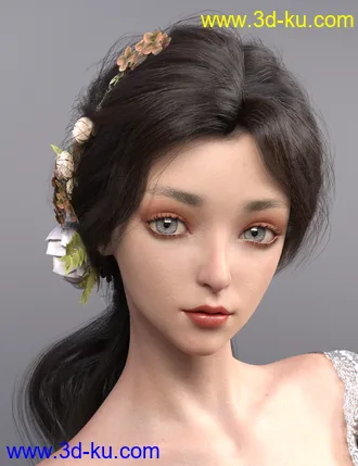 3D打印模型Kent Hair for Genesis 8.1 Female的图片