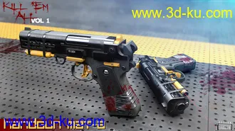 3D打印模型Kill 'Em All-Weapon Set Vol 1 for Genesis 3 and 8的图片