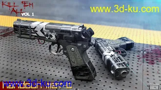3D打印模型Kill 'Em All-Weapon Set Vol 1 for Genesis 3 and 8的图片