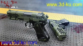 3D打印模型Kill 'Em All-Weapon Set Vol 1 for Genesis 3 and 8的图片
