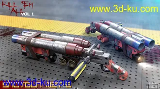 3D打印模型Kill 'Em All-Weapon Set Vol 1 for Genesis 3 and 8的图片
