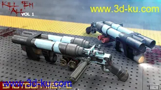 3D打印模型Kill 'Em All-Weapon Set Vol 1 for Genesis 3 and 8的图片