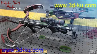 3D打印模型Kill 'Em All-Weapon Set Vol 2 for Genesis 3 and 8的图片