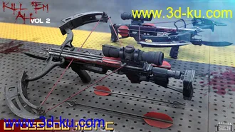 3D打印模型Kill 'Em All-Weapon Set Vol 2 for Genesis 3 and 8的图片