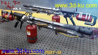 3D打印模型Kill 'Em All-Weapon Set Vol 2 for Genesis 3 and 8的图片