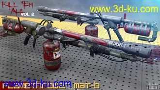 3D打印模型Kill 'Em All-Weapon Set Vol 2 for Genesis 3 and 8的图片