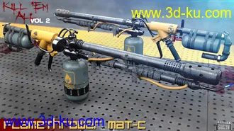 3D打印模型Kill 'Em All-Weapon Set Vol 2 for Genesis 3 and 8的图片