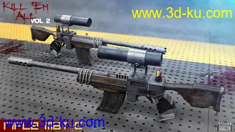 3D打印模型Kill 'Em All-Weapon Set Vol 2 for Genesis 3 and 8的图片