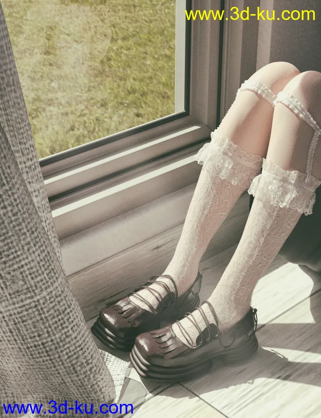KuJ Kawaii Fashion Socks and Shoes Collection I模型的图片4