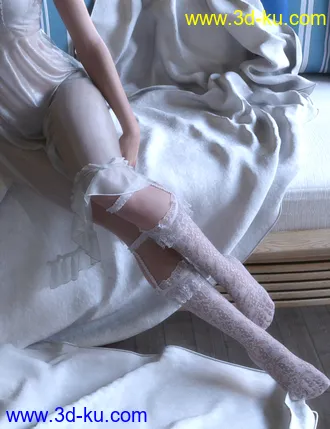 3D打印模型KuJ Kawaii Fashion Socks and Shoes Collection I的图片