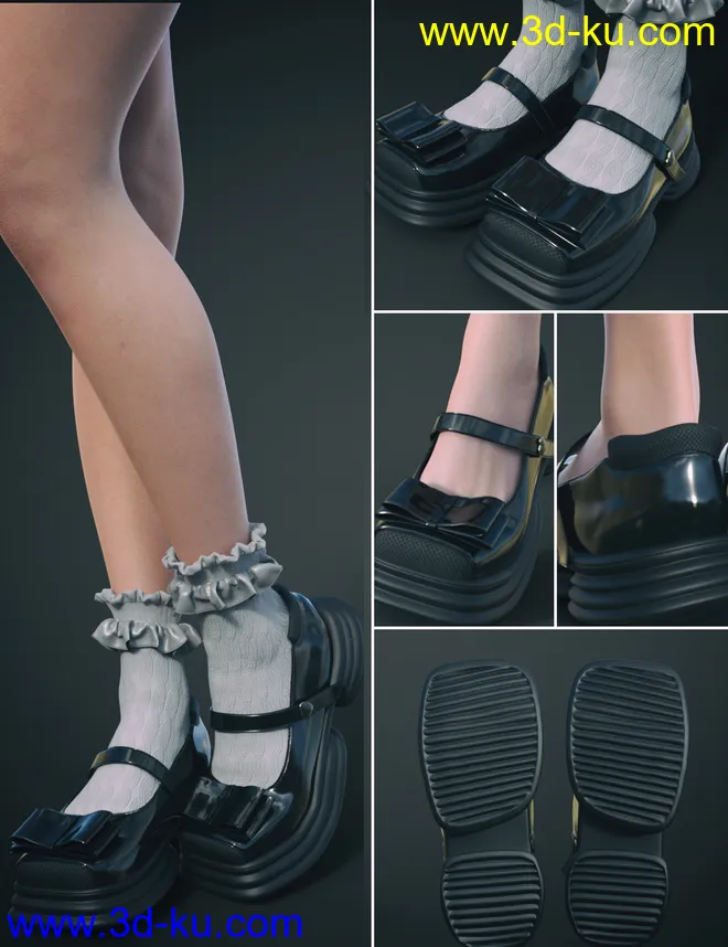 KuJ Kawaii Fashion Socks and Shoes Collection I模型的图片12