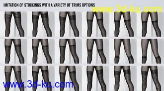 3D打印模型Lali's Bodystocking 03 with Gloves for Genesis 8.1的图片