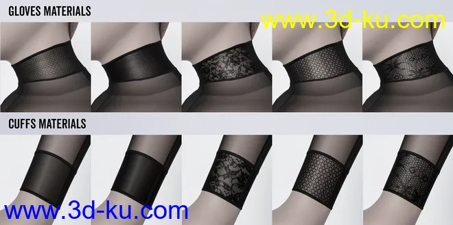 Lali's Bodystocking 03 with Gloves for Genesis 8.1模型的图片10