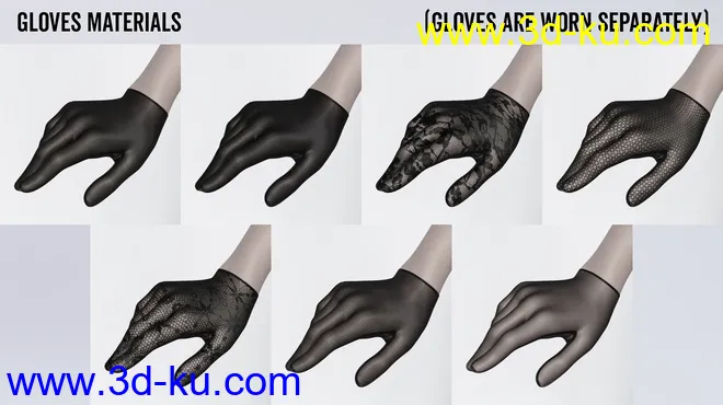 Lali's Bodystocking 03 with Gloves for Genesis 8.1模型的图片11