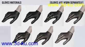 3D打印模型Lali's Bodystocking 03 with Gloves for Genesis 8.1的图片