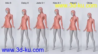 Lali's Spandex Two Dresses with dForce for Genesis 8 and 8.1 Females模型的图片15