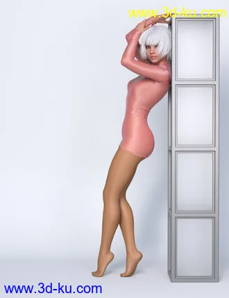 Lali's Spandex Two Dresses with dForce for Genesis 8 and 8.1 Females模型的图片28
