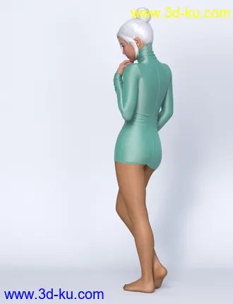 3D打印模型Lali's Spandex Two Dresses with dForce for Genesis 8 and 8.1 Females的图片