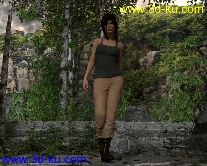 Lara Croft for G8F模型的图片1