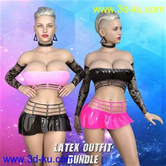 3D打印模型Latex Outfit Bundle G8F G8.1F的图片