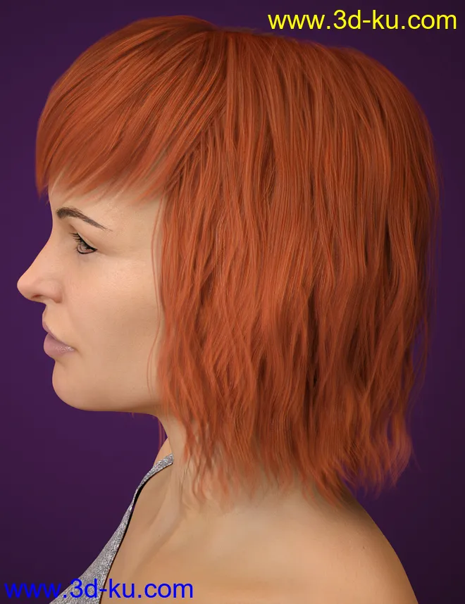 Lenore Hair for Genesis 8 Female(s)模型的图片2