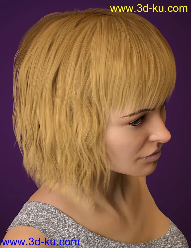 Lenore Hair for Genesis 8 Female(s)模型的图片5