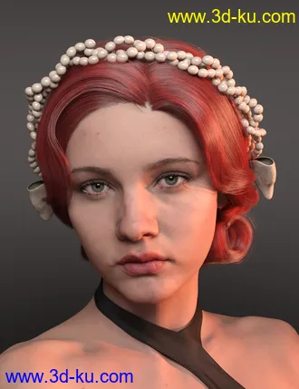 3D打印模型Ler Hair for Genesis 8 and 8.1 Females的图片