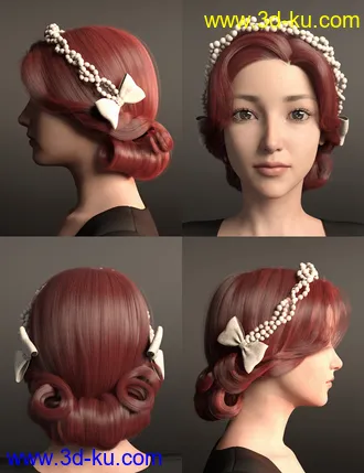 3D打印模型Ler Hair for Genesis 8 and 8.1 Females的图片