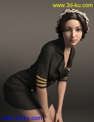 3D打印模型Ler Hair for Genesis 8 and 8.1 Females的图片