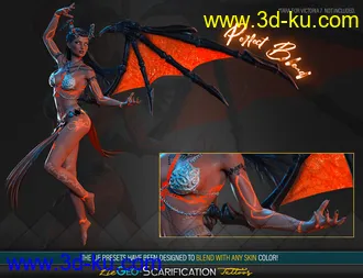 3D打印模型LIE Geo Scarification Tattoos Bundle for Genesis 8的图片