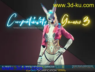 3D打印模型LIE Geo Scarification Tattoos Bundle for Genesis 8的图片