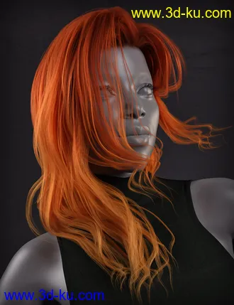 3D打印模型Lili Hair for Genesis 8 and 8.1 Females的图片