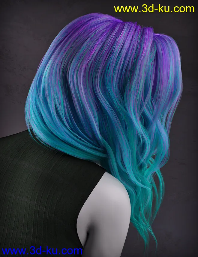 Lili Hair for Genesis 8 and 8.1 Females模型的图片4
