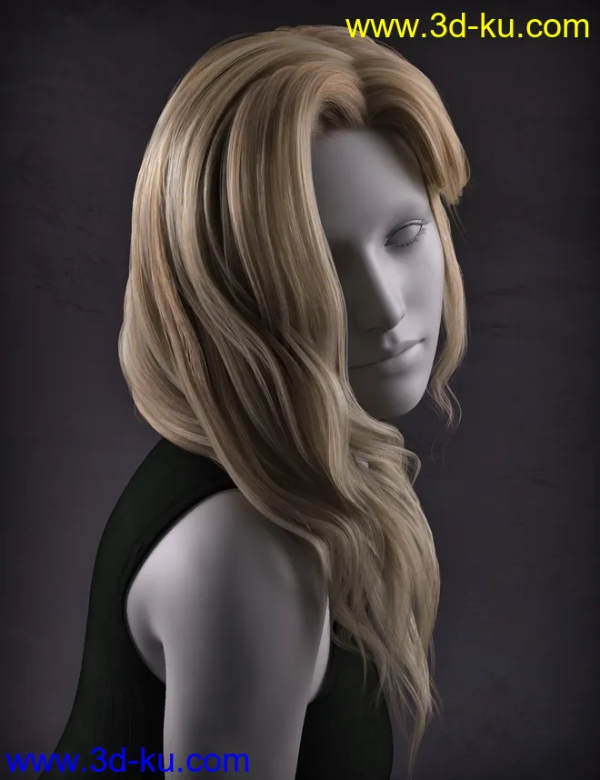 Lili Hair for Genesis 8 and 8.1 Females模型的图片5