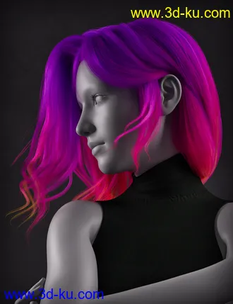 3D打印模型Lili Hair for Genesis 8 and 8.1 Females的图片