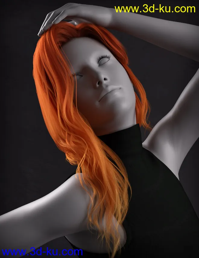 Lili Hair for Genesis 8 and 8.1 Females模型的图片7