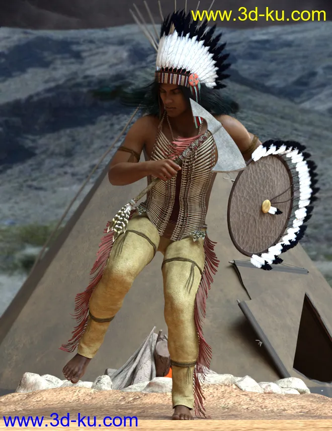 Little Eagle Poses for Genesis 8 Male模型的图片2