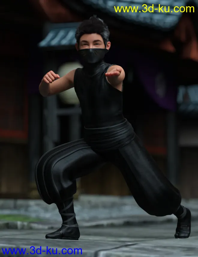 Little Ninja Poses for Kayden HD 8.1模型的图片2
