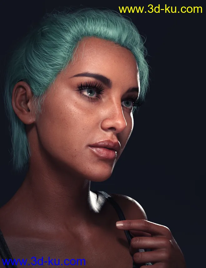 LL Hair for Genesis 8 Females模型的图片1