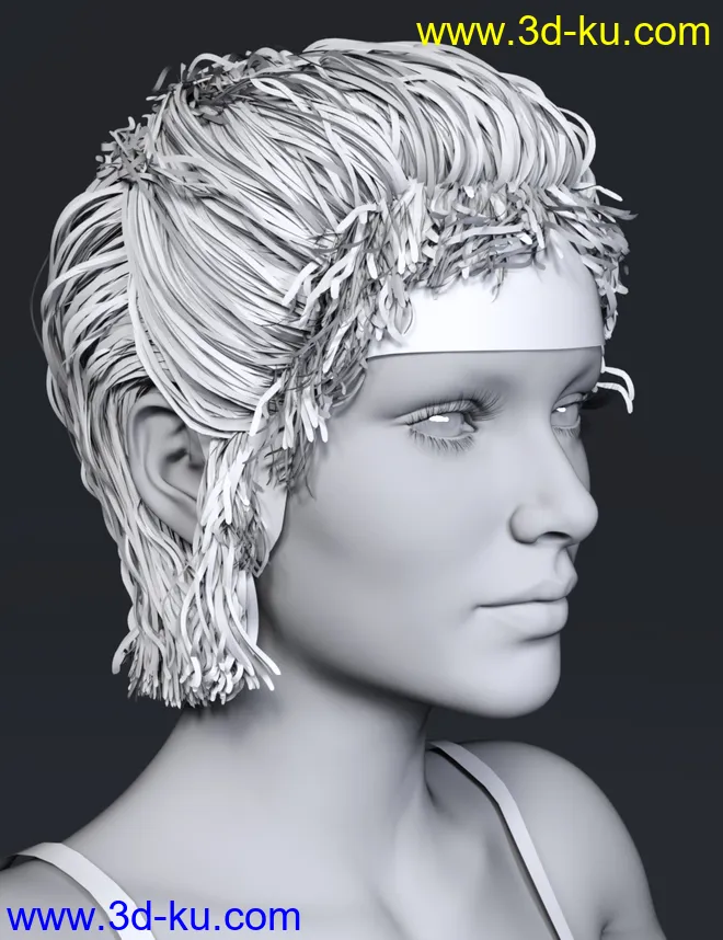 LL Hair for Genesis 8 Females模型的图片6
