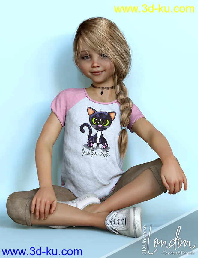 London Character and Hair for Genesis 8 Females模型的图片1