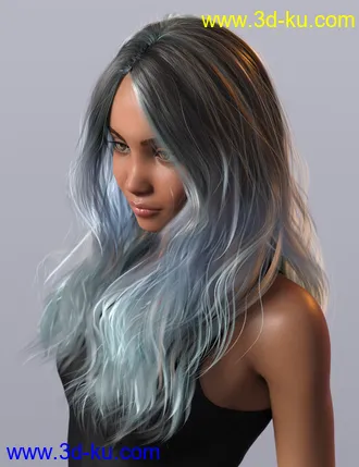 3D打印模型Long Windblown Hair for Genesis 8 and 8.1 Females的图片