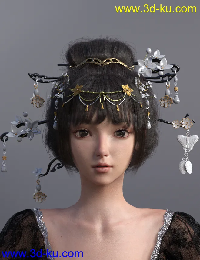Luoqu Hair for Genesis 8.1 Female模型的图片1